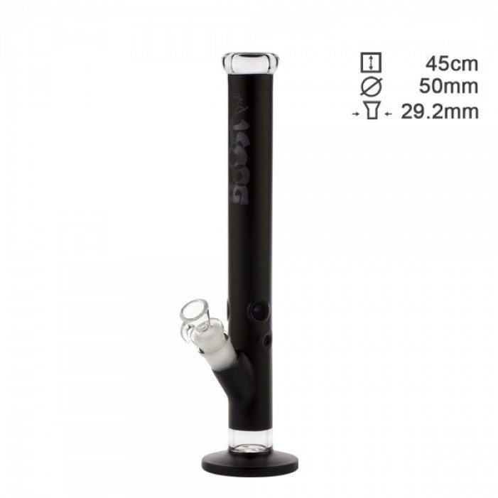 Бонг стеклянный BOOST PRO Beaker Black H:45cm - Ø:50mm - SG:29.2mm оптом - 88104