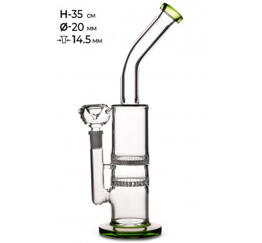 Бонг скляний MISTIQ H:35cm - Ø:20mm-SG:14.5mm оптом - 89538