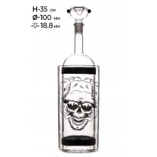 Бонг скляний водний MISTIQ H;35 cm-Ø:10сm SG:18.8mm