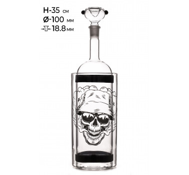 Бонг скляний водний MISTIQ H;35 cm-Ø:10сm SG:18.8mm оптом - 89530