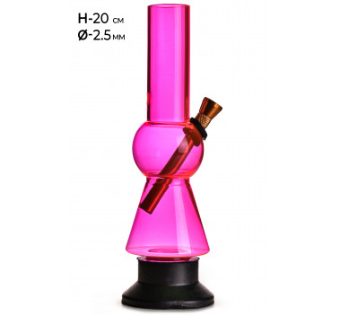 Бонг акріловий MISTIQ H:20 cm Ø:25mm оптом - 89549