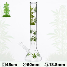 Бонг скляний Leaf Beaker Glass Bong- Ø:50mm- H:45cm- Socket:18.8mm
