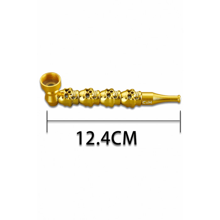 Трубка металева Champ CHH SKULL METAL PIPE 12.4CM DL-12 оптом - 89493