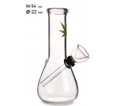 Бонг скляний MISTIQ H:14cm - Ø:22mm оптом - 89544