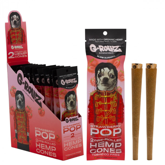 Конус G-ROLLZ - 2x Strawberry Flavored Pre-Rolled Hemp Cones оптом - 89427 Конус G-ROLLZ - 2x Strawberry Flavored Pre-Rolled Hemp Cones оптом - 89427