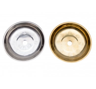 Тарелка металлическая с кругляшками 17*3(1,8)см оптом - 10021028